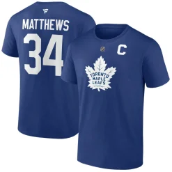 Authentic Stacked #34 Auston Matthews - Adult NHL T-shirt