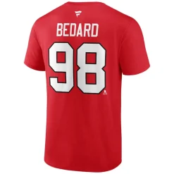 Authentic Stacked #98 Connor Bedard - Adult NHL T-shirt