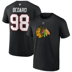 Authentic Stacked #98 Connor Bedard - Adult NHL T-shirt