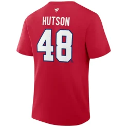 Authentic Stacked #48 Lane Hutson - Adult NHL T-shirt