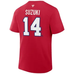 Authentic Stacked #14 Nick Suzuki - Adult NHL T-shirt