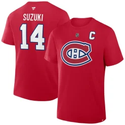Authentic Stacked #14 Nick Suzuki - Adult NHL T-shirt
