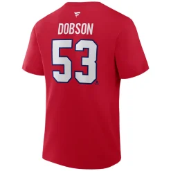 Authentic Stacked #53 Noah Dobson - Adult NHL T-Shirt