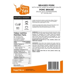 Braised Pork with White Wine Mushroom Sauce - Freeze-Dried Camping Food Meal