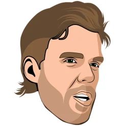 Connor McDavid Edmonton Oilers NHL - Adult Caricature Crew Socks