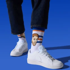 Connor McDavid Edmonton Oilers NHL - Adult Caricature Crew Socks