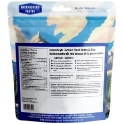 Cuban Style Coconut Black Beans and Rice - Freeze-Dried Camping Food Meal
