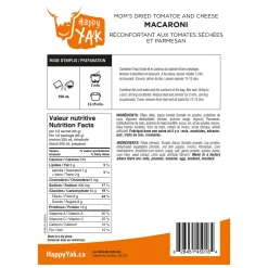 Dried Tomatoe and Cheese Macaroni - Freeze-Dried Camping Food Meal