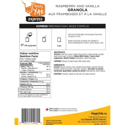 Granola Raspberry and Vanilla - Freeze-Dried Camping Food Meal