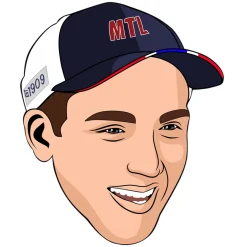 Lane Hutson Montreal Canadiens NHL Rookie Edition - Adult Caricature Crew Socks