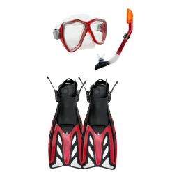 Lavezzi Trio - Adult Mask, Snorkel and Fins Set