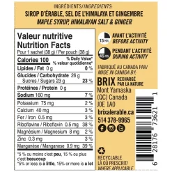 Maple and Ginger 38 g - Maple Syrup Energy Gel