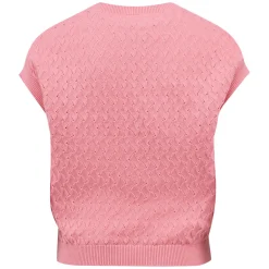 MCSPYG06376F - Girls' Sleeveless Knit Sweater