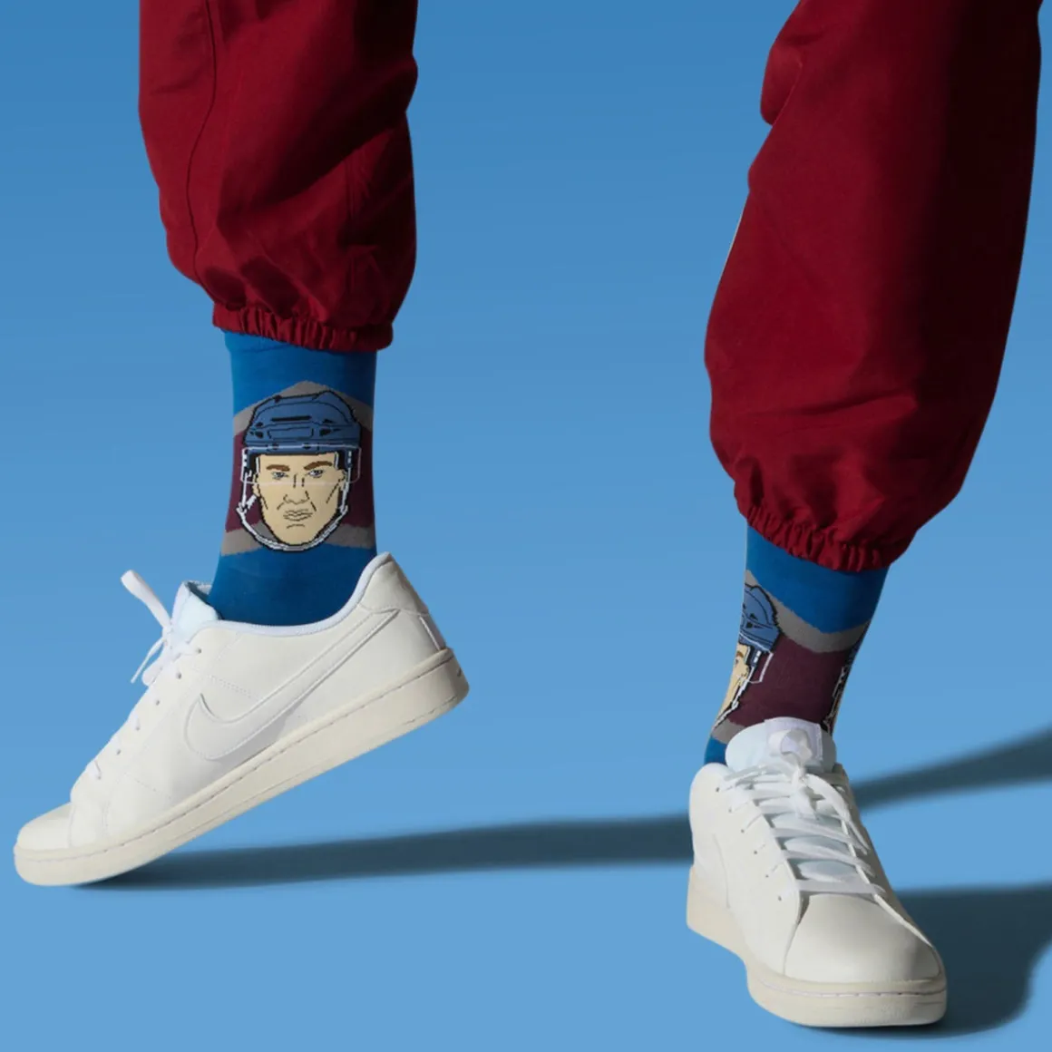 Nathan MacKinnon Colorado Avalanche NHL - Adult Caricature Crew Socks