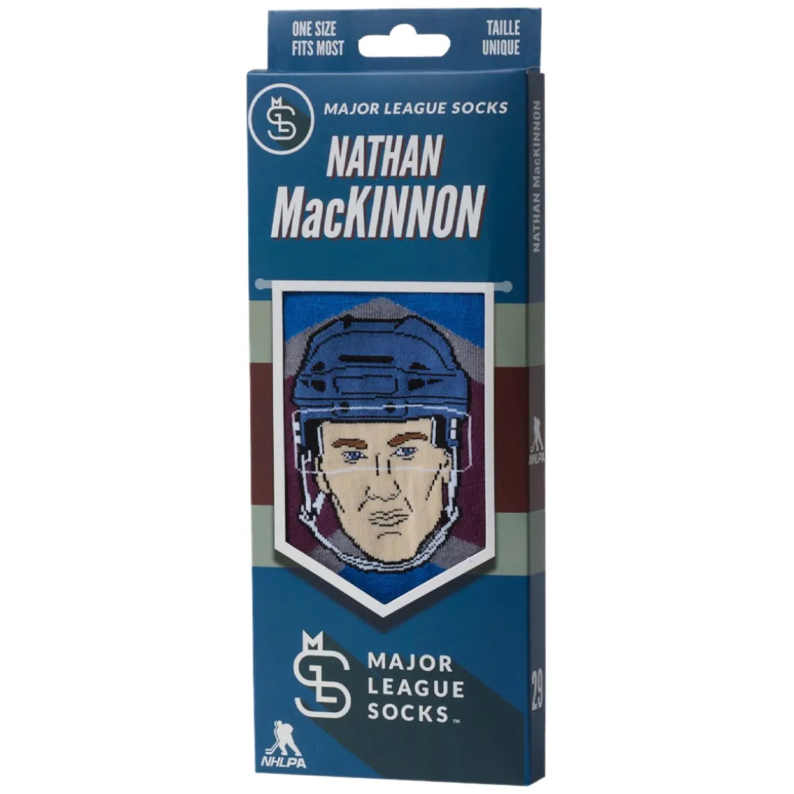 Nathan MacKinnon Colorado Avalanche NHL - Adult Caricature Crew Socks