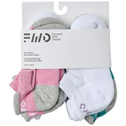 Rise No Show (Pack of 6 pairs) - Girls' Ankle Socks