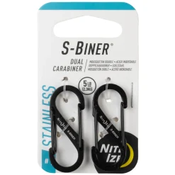 S-Biner 1 Stainless Steel (Pack of 2) - Carabiners