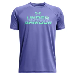 Tech Split Wordmark - Boys' Athletic T-Shirt