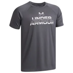 Tech Split Wordmark - Boys' Athletic T-Shirt
