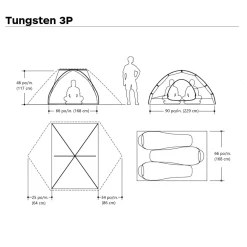 Tungsten 3 - 3-Person Camping Tent