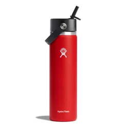 Wide Mouth Flex Straw 24 oz - Insulated Bottle with Retractable Straw Cap
