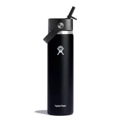 Wide Mouth Flex Straw 24 oz - Insulated Bottle with Retractable Straw Cap