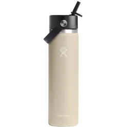 Wide Mouth Flex Straw 24 oz - Insulated Bottle with Retractable Straw Cap