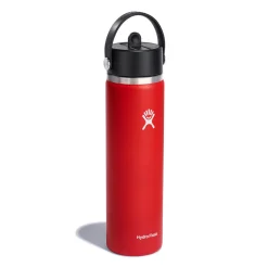 Wide Mouth Flex Straw 24 oz - Insulated Bottle with Retractable Straw Cap