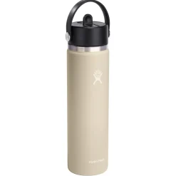 Wide Mouth Flex Straw 24 oz - Insulated Bottle with Retractable Straw Cap
