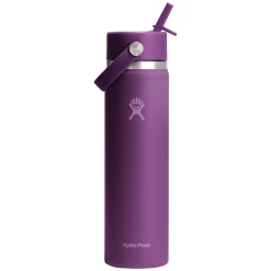 Wide Mouth Flex Straw 24 oz - Insulated Bottle with Retractable Straw Cap