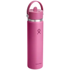 Wide Mouth Flex Straw 24 oz - Insulated Bottle with Retractable Straw Cap