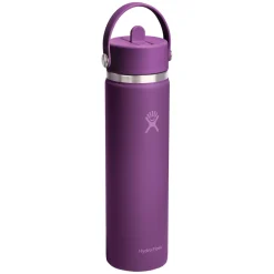 Wide Mouth Flex Straw 24 oz - Insulated Bottle with Retractable Straw Cap