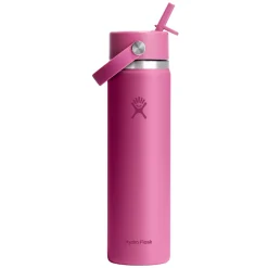 Wide Mouth Flex Straw 24 oz - Insulated Bottle with Retractable Straw Cap