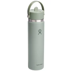 Wide Mouth Flex Straw 24 oz - Insulated Bottle with Retractable Straw Cap
