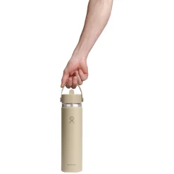 Wide Mouth Flex Straw 24 oz - Insulated Bottle with Retractable Straw Cap