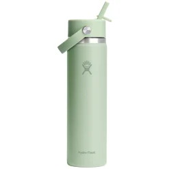 Wide Mouth Flex Straw 24 oz - Insulated Bottle with Retractable Straw Cap