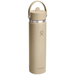 Wide Mouth Flex Straw 24 oz - Insulated Bottle with Retractable Straw Cap