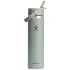 Wide Mouth Flex Straw 24 oz - Insulated Bottle with Retractable Straw Cap