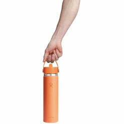 Wide Mouth Flex Straw 24 oz - Insulated Bottle with Retractable Straw Cap