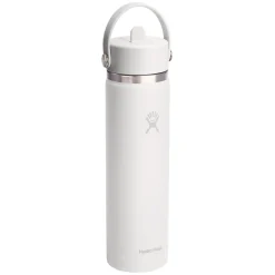 Wide Mouth Flex Straw 24 oz - Insulated Bottle with Retractable Straw Cap