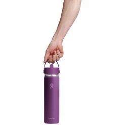 Wide Mouth Flex Straw 24 oz - Insulated Bottle with Retractable Straw Cap
